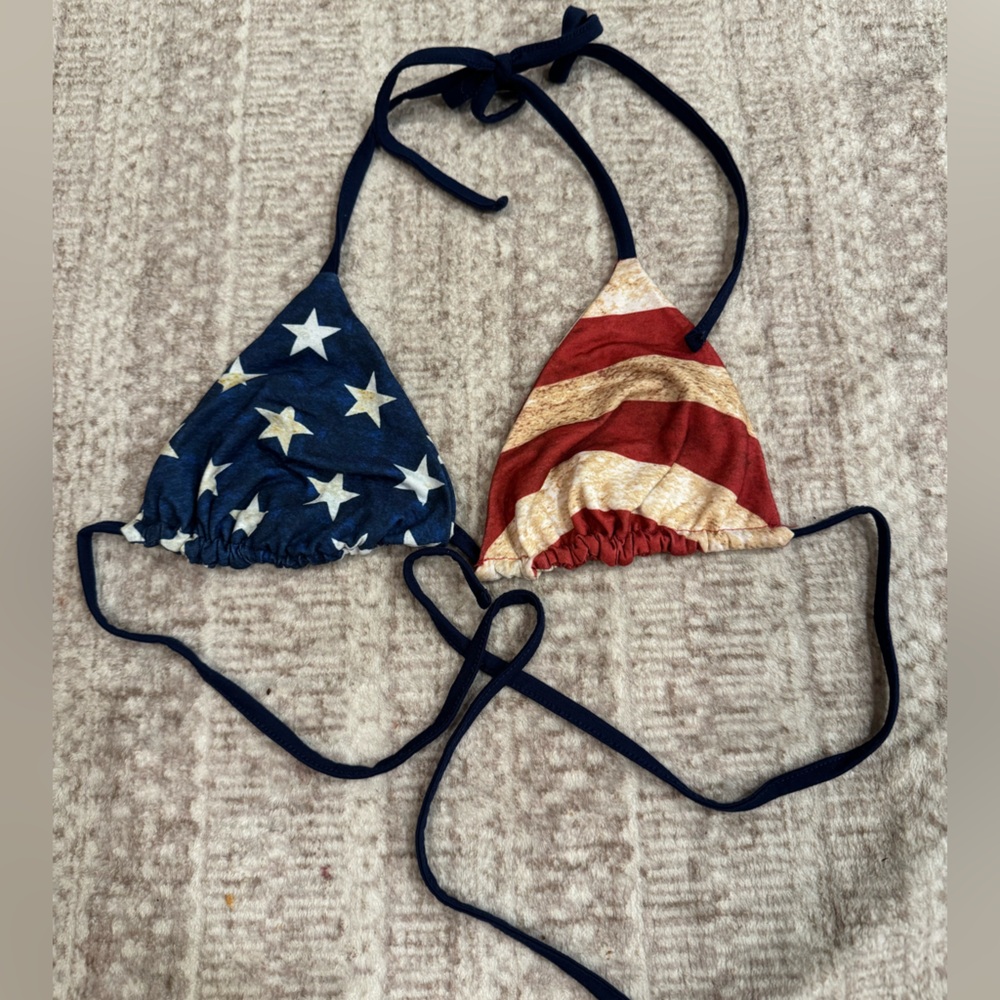 Forever 21 American Flag Bikini top